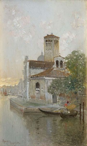 Venezianische Ansicht Oil Painting by Cesar Maria Herrer Marcher