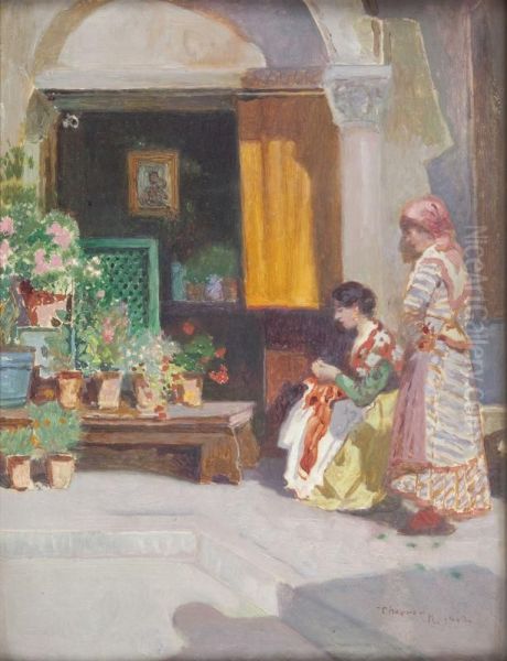 Italiai Udvar Oil Painting by Cezar Herrer