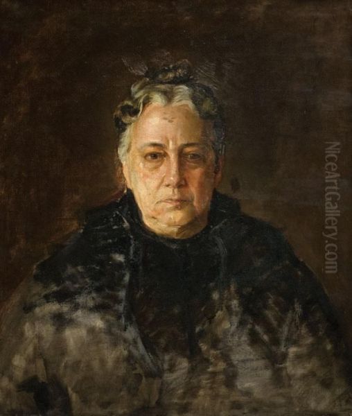 Retrato De La Madre Oil Painting by Carlos Maria Herrera