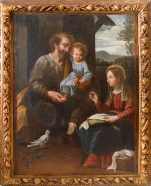 La Sainte Famille Oil Painting by Francisco El Viejo Herrera