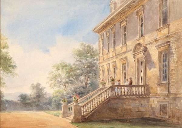 Coleshill House, Coleshill Near Highworth, Farringdon, Oxfordshire Oil Painting by Herbert C. Herries