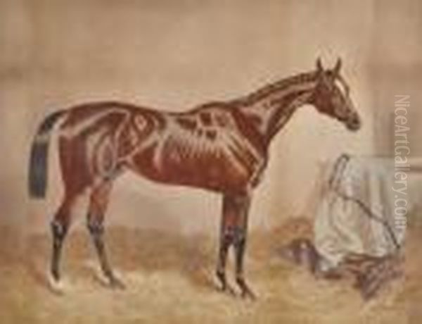 Alarm Oil Painting by John Frederick Herring Snr