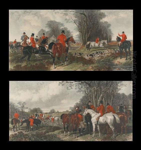 Fox Hunting Oil Painting by John Frederick Herring Snr