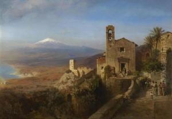 Taormina. Oil Painting by August Herrmann