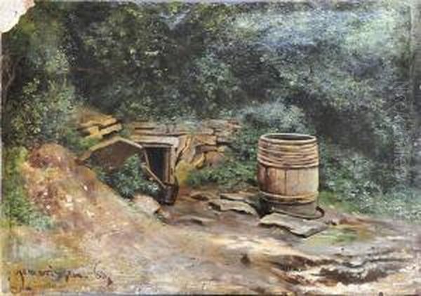 Gomaringen Oil Painting by Carl Konrad Hertel