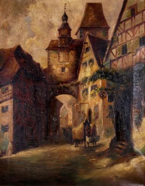 Blick Auf Roderbogen Und Markusturm by Max Herterich