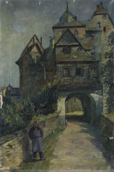 Tor Zur Burg Runkel by Max Herterich