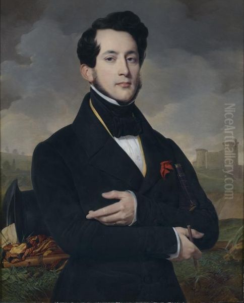 Portrait D'eugene Guyot, Sous-prefet De Vendome Oil Painting by Alexandre Hesse