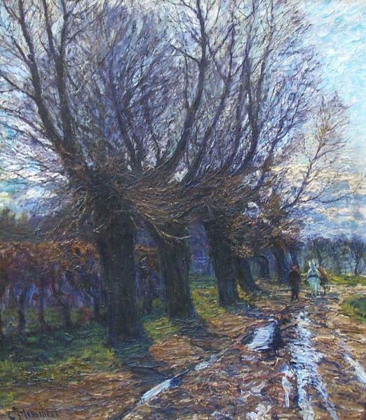 Weideweg Nach Dem Regen (im April) Oil Painting by Karl Hessmert