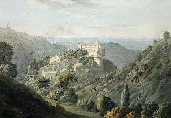 Chateau Versolo Oil Painting by Gustav Friedrich Hetsch