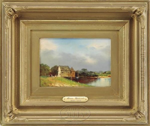 Threelandscape Works Oil Painting by George Hetzel