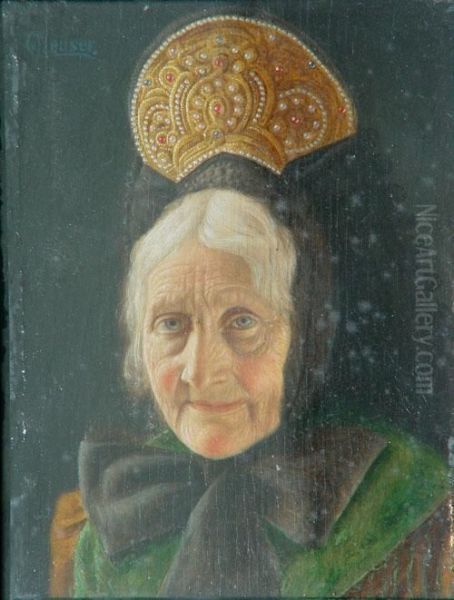 Retrato De Anciana Oil Painting by Christian Heuser