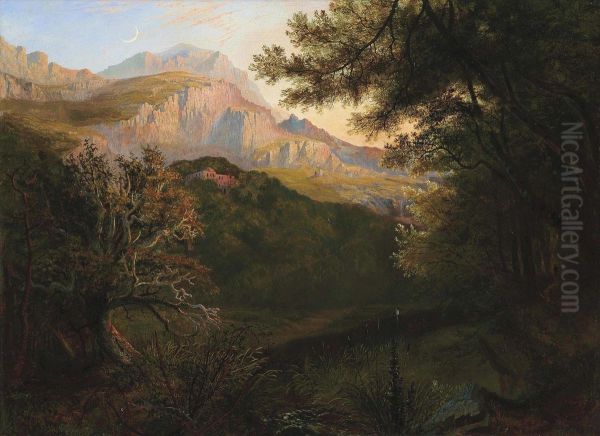 The Setting Sun Oil Painting by Henry Hewitt