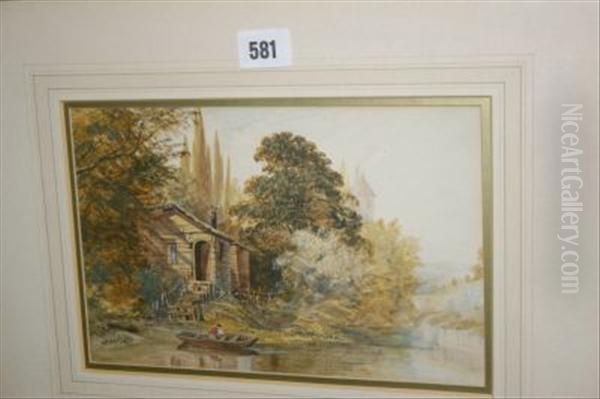 On The Frome Oil Painting by Henry Hewitt