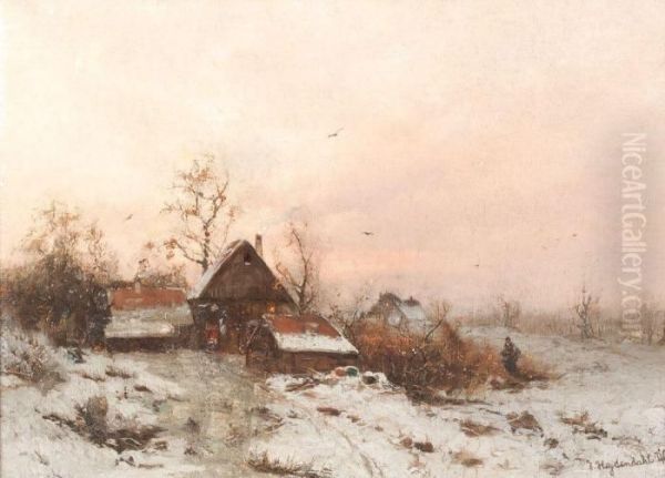 Winterlandschaft Oil Painting by Joseph Friedrich N. Heydendahl