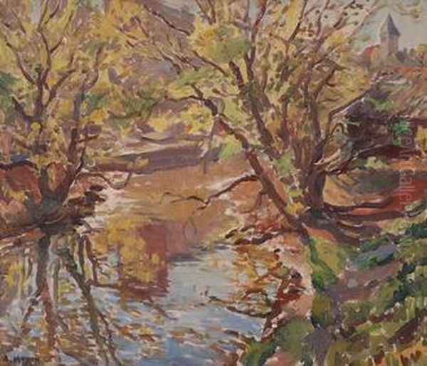 Var Oil Painting by Arthur Heyer