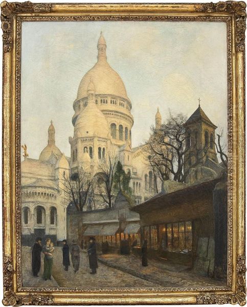 Sacre Coeur Oil Painting by Hans Olaf Heyerdahl