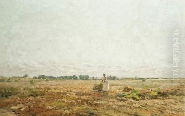 Le Travail Aux Champs Oil Painting by Adriaan Jozef Heymans