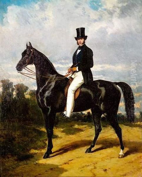 Le Cavalier Oil Painting by Louis Robert Heyrault