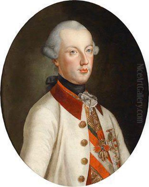 Umkreis Bildnis Kaiser Joseph Ii. Oil Painting by Joseph Hickel