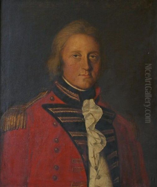 A Portrait Of Captain Allan Grant Oil Painting by Thomas Hickey