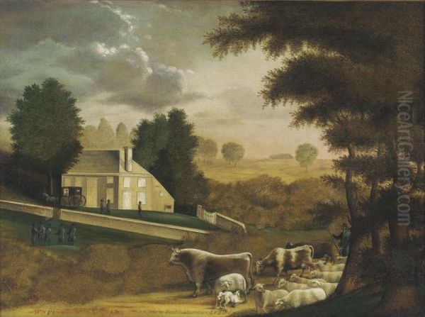 The Grave Of William Penn Oil Painting by Edward Hicks