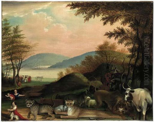 The Peaceable Kingdom Oil Painting by Edward Hicks