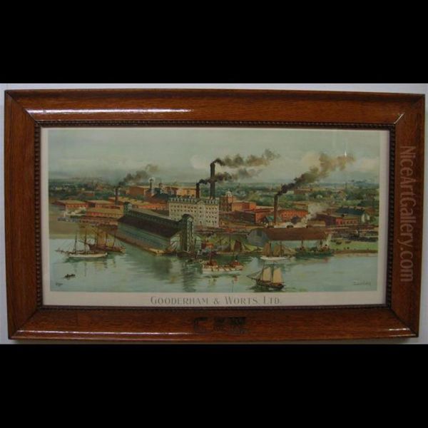 Gooderham & Worts Ltd. Oil Painting by Arthur H. Hider