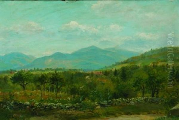 View Of The Mountains Oil Painting by George F. Higgins