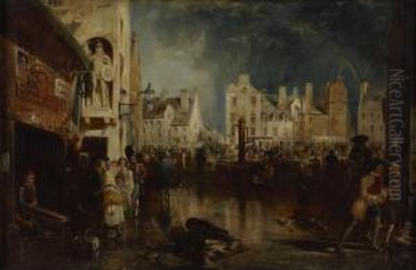 The Market Cross, Ayr Oil Painting by David Octavius Hill