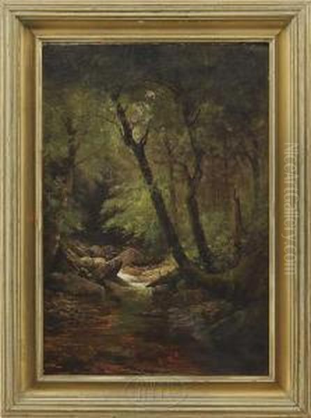 Newhampshire Woods Oil Painting by Edward Hill