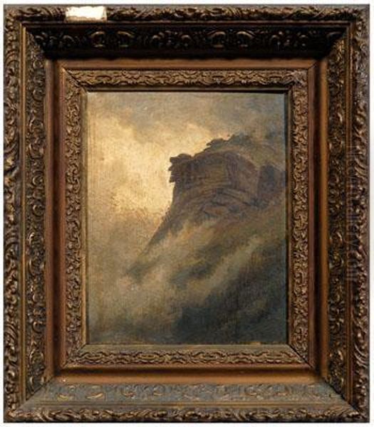 A Landmark In Franconia Notch State Park Oil Painting by Edward Hill