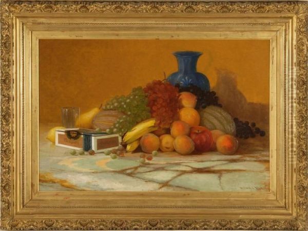 Still Life With Fruit Oil Painting by Edward Hill