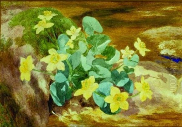 Bed Of Flowers Oil Painting by John Henry Hill