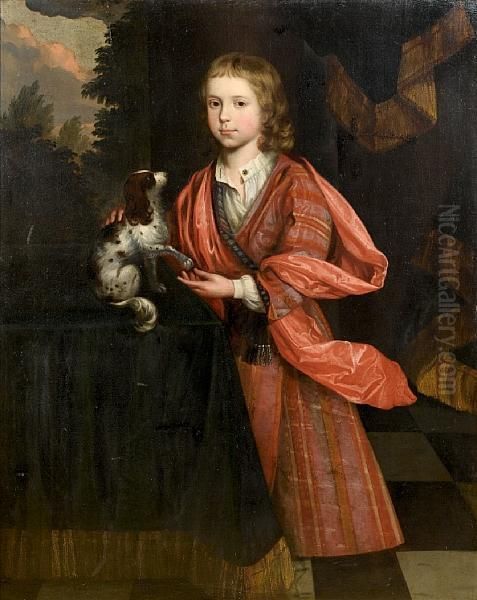 Portrait Of A Young Boy Oil Painting by Thomas J. Hill