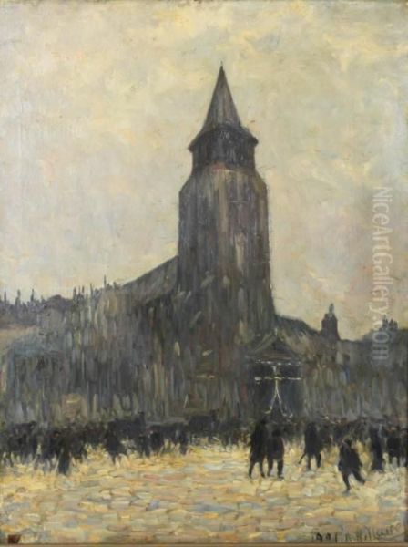 Eglise Oil Painting by Anatole Eugene Hillairet