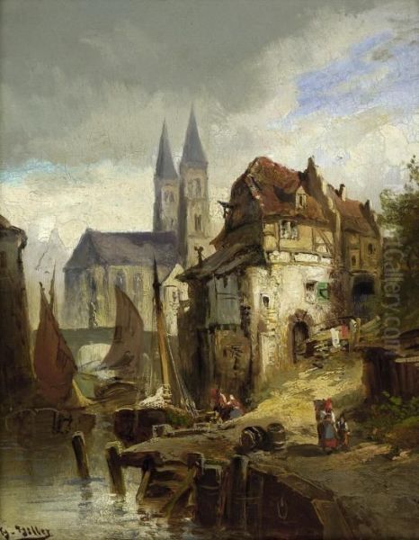 Blick Auf Twickenham An Der Themse Oil Painting by Heinrich (Heinz) Hiller