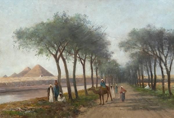 A Path To Desert Oil Painting by William Henry Hilliard