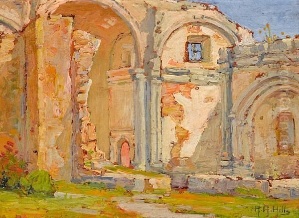 Mission San Juan Capistrano Oil Painting by Anna Althea Hills