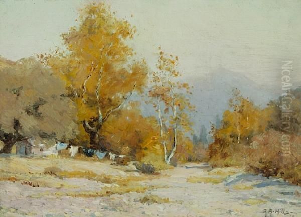 An October Day Oil Painting by Anna Althea Hills