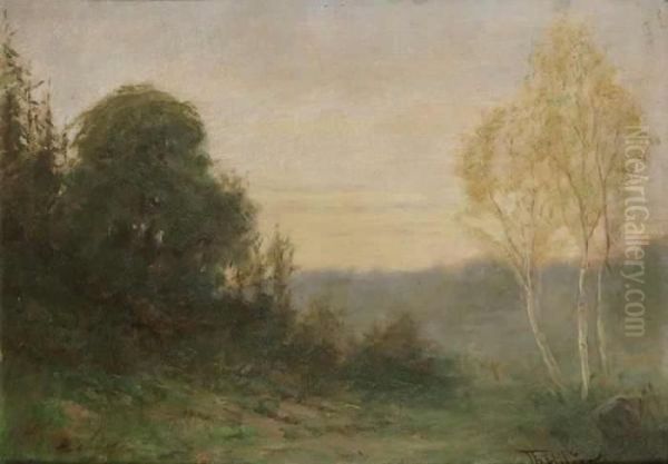 A Landscape Oil Painting by Theodor Hilser