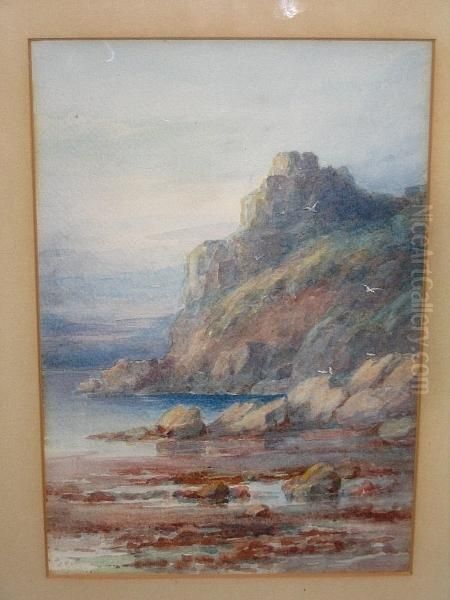 A View Of Cliffs Oil Painting by Jessie M Hilson