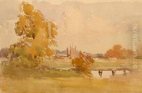 Wimbourne Oil Painting by Harry T. Hine