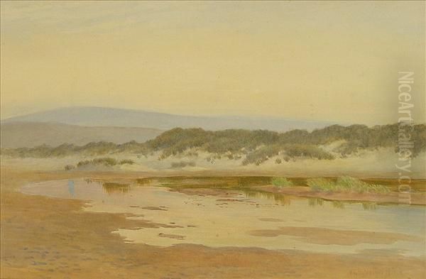 Dunes At Lowtide Oil Painting by William Egerton Hine