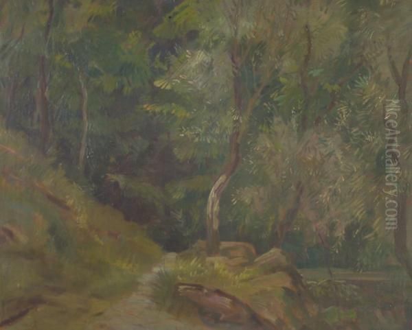 Il Bosco Di Zoagli Oil Painting by Giorgio Hinna