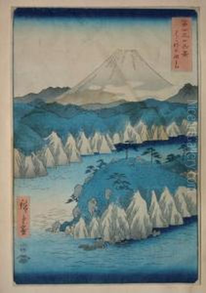 Serie Des 36 Vues Du Fuji Oil Painting by Utagawa or Ando Hiroshige