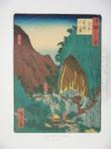 La Grotte Du Bodhisattva Oil Painting by Tokubei Iii Hiroshigeando