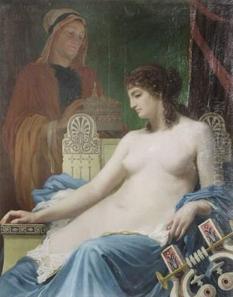 Le Tepidarium Oil Painting by Auguste Alexandre Hirsch