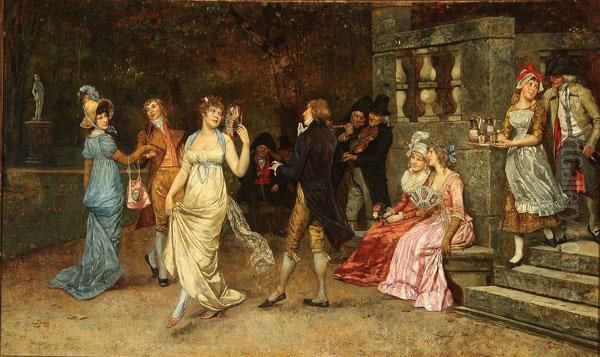 Belle Of The Ball Oil Painting by Rudolf Hirth Du Frenes