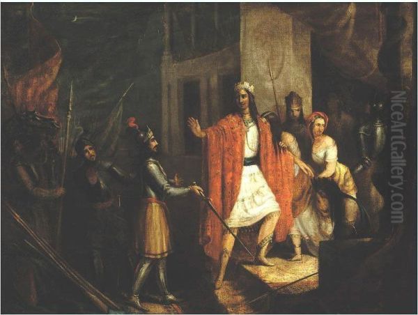 Montezuma's Last Smile Oil Painting by Charles Hitchcock